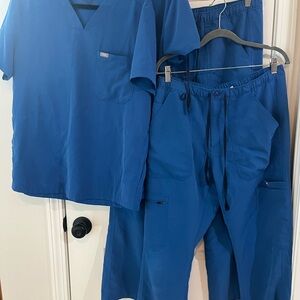 Figs Classic Blue Scrub Sets